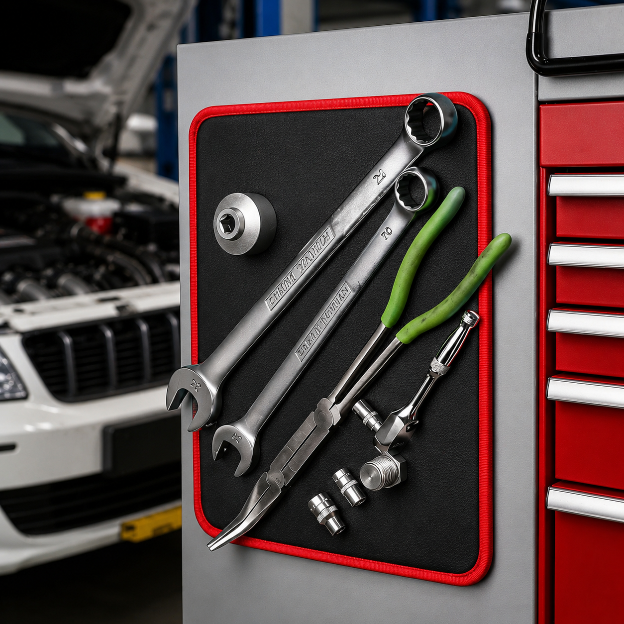 Magnetic Tool Mat – Anti-Slip Car Repair Tool & Parts Organizer Pad