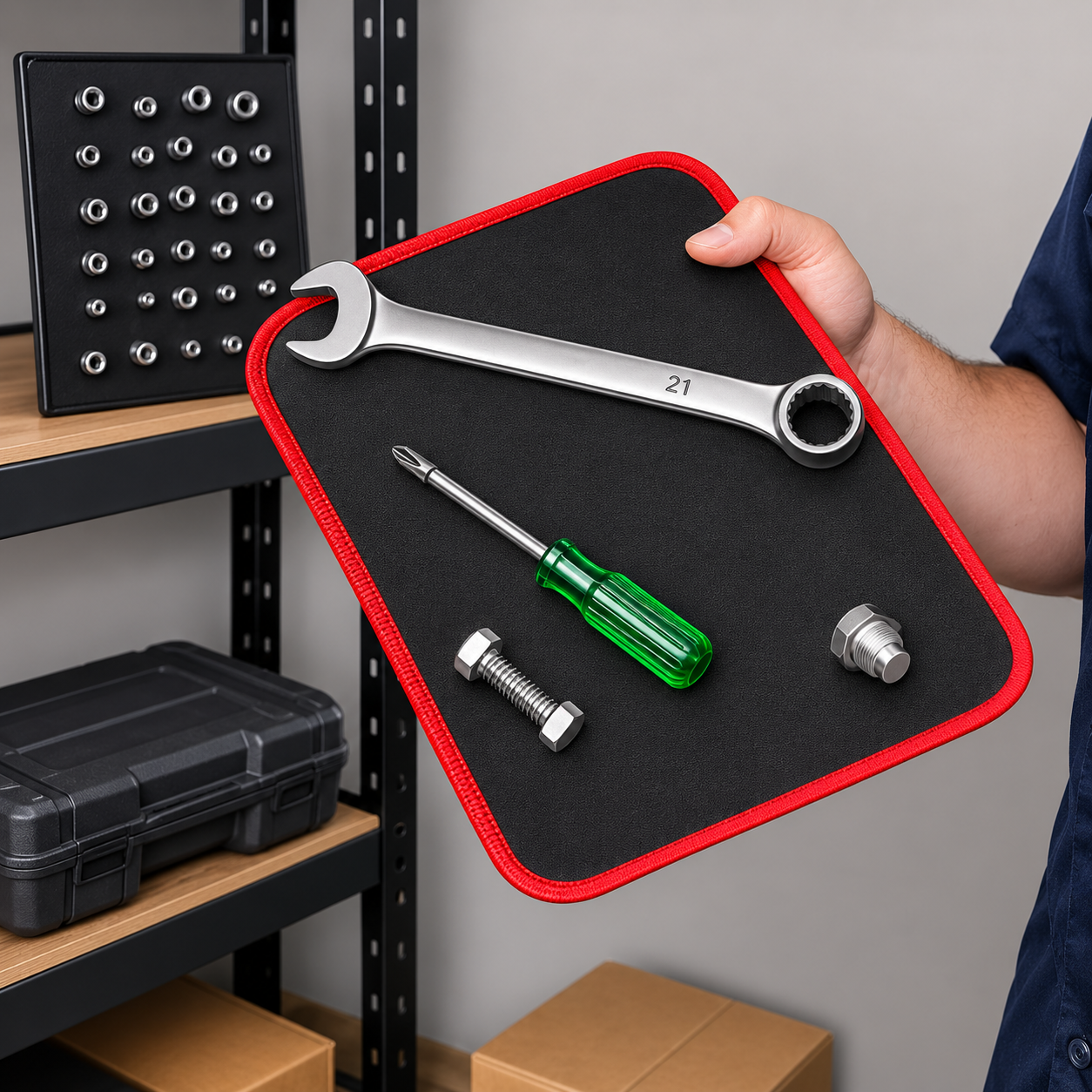 Magnetic Tool Mat – Anti-Slip Car Repair Tool & Parts Organizer Pad