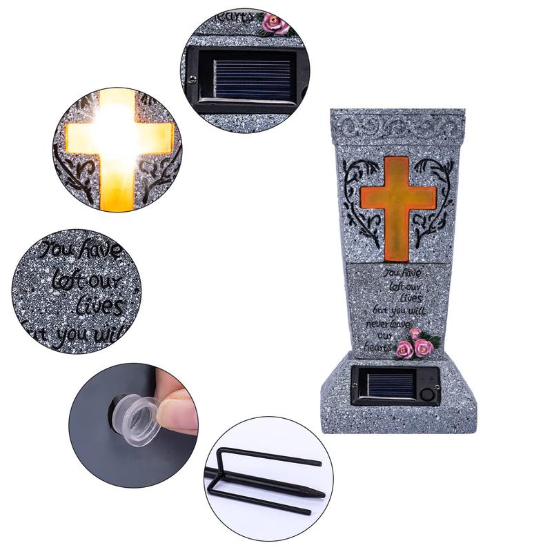 Solar Cross Memorial Vase ⭐