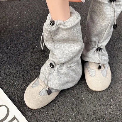 Women’s Fashion Slouchy Mid Calf Flat Boots