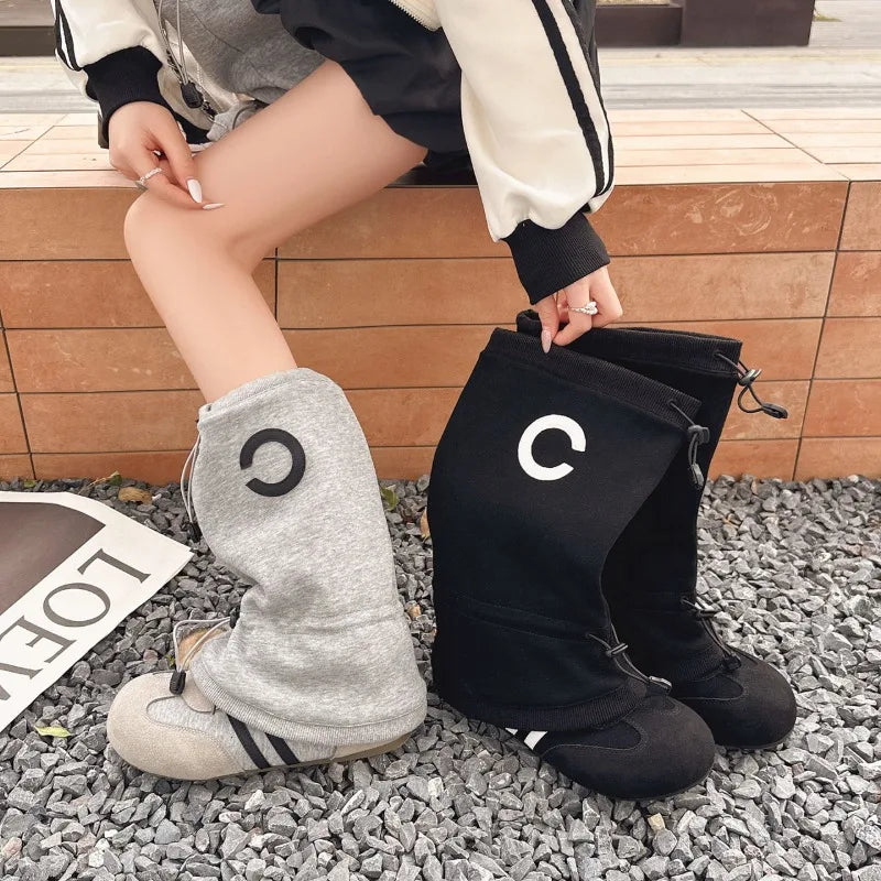 Women’s Fashion Slouchy Mid Calf Flat Boots