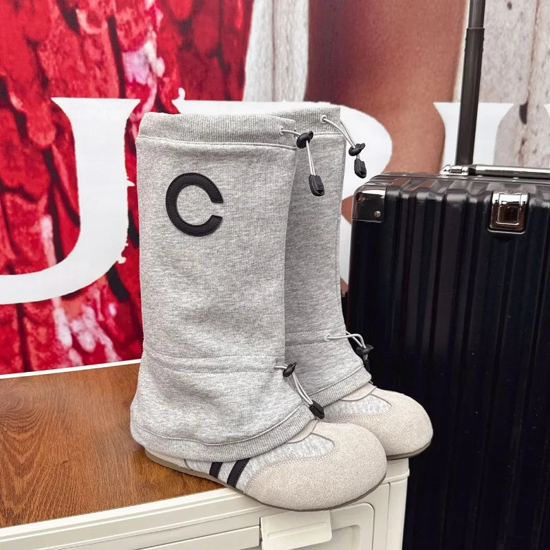Women’s Fashion Slouchy Mid Calf Flat Boots
