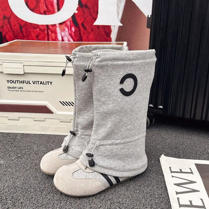 Women’s Fashion Slouchy Mid Calf Flat Boots