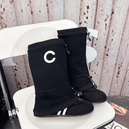 Women’s Fashion Slouchy Mid Calf Flat Boots