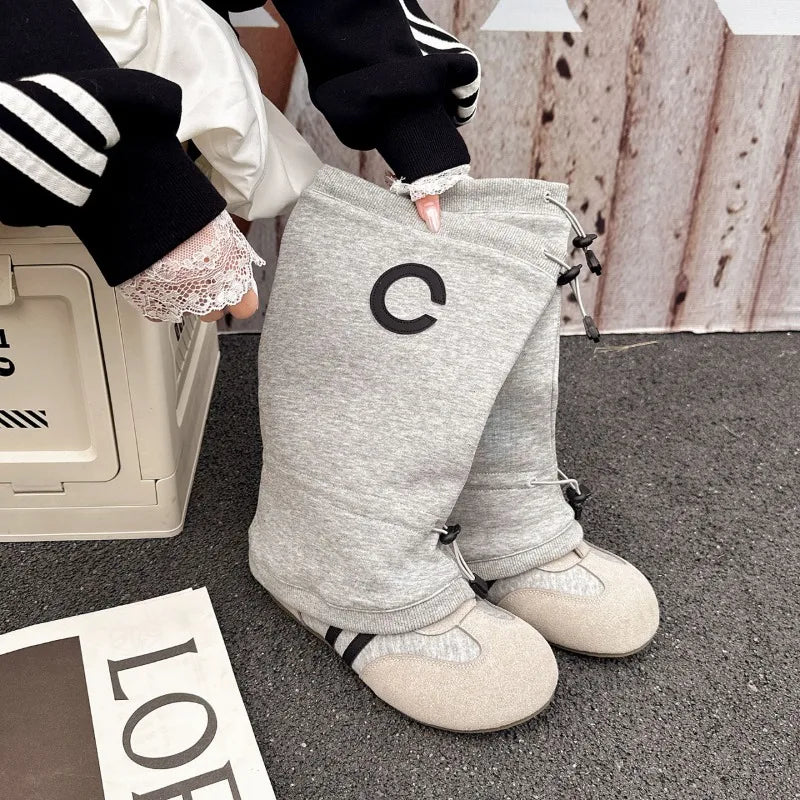 Women’s Fashion Slouchy Mid Calf Flat Boots