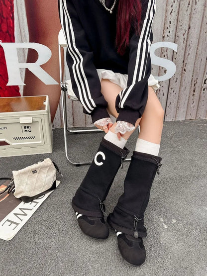 Women’s Fashion Slouchy Mid Calf Flat Boots