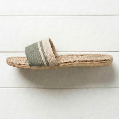 Aloueta Unisex Lime Straw Singleband Slippers For Daily Comfort