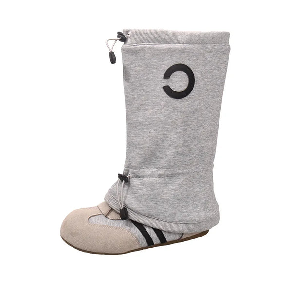Women’s Fashion Slouchy Mid Calf Flat Boots