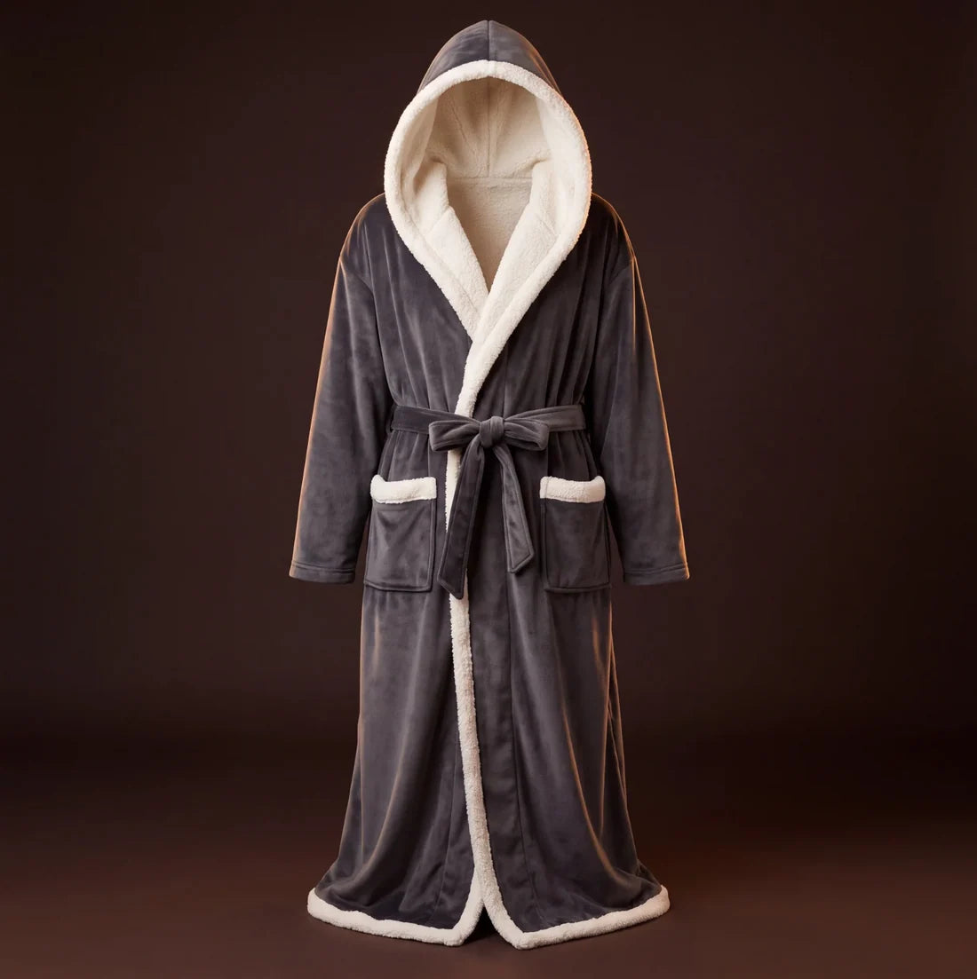 Aloueta Cozy Long Hooded Winter Robe