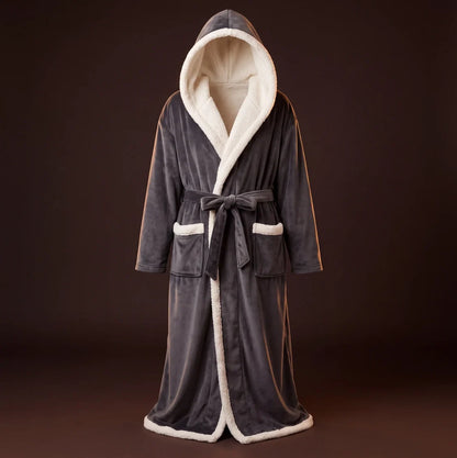Aloueta Cozy Long Hooded Winter Robe
