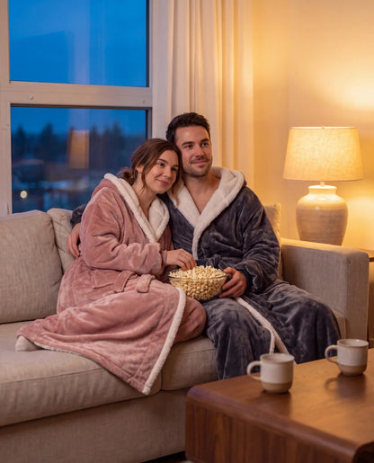 Aloueta Cozy Long Hooded Winter Robe
