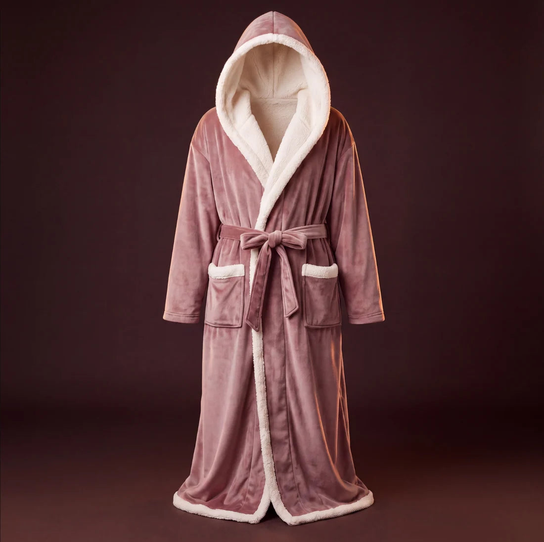 Aloueta Cozy Long Hooded Winter Robe