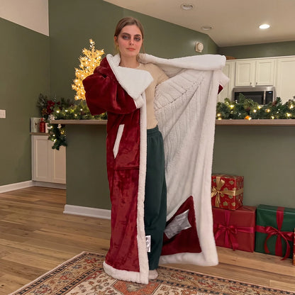 Aloueta Cozy Long Hooded Winter Robe