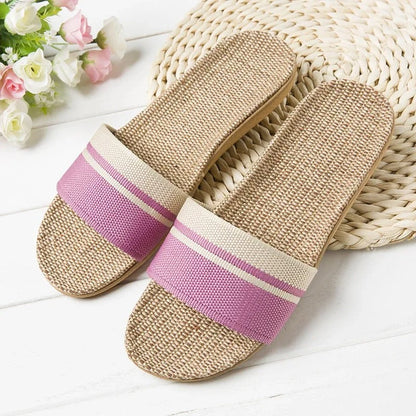 Aloueta Unisex Peach Straw Singleband Slippers For Daily Comfort