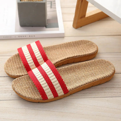 Aloueta Unisex Sun Straw Singleband Slippers For Daily Comfort