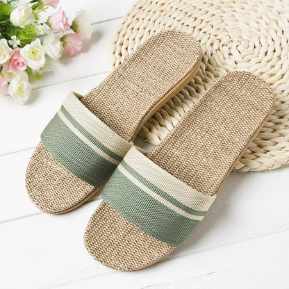 Aloueta Unisex Lime Straw Singleband Slippers For Daily Comfort